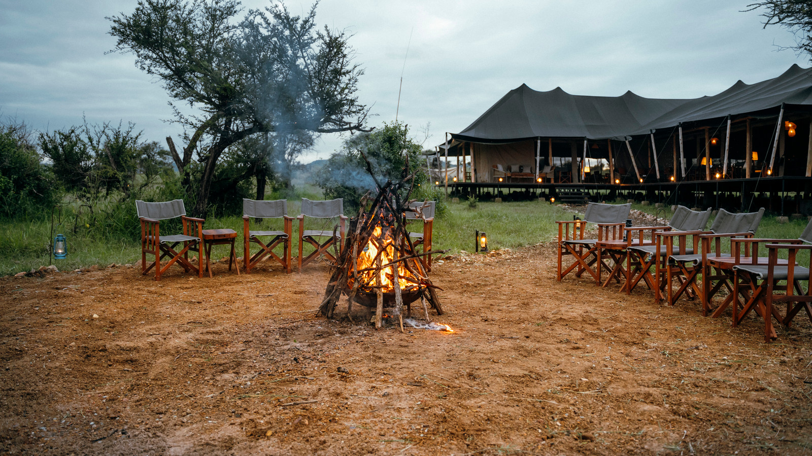 Itika Serengeti Camp at dusk